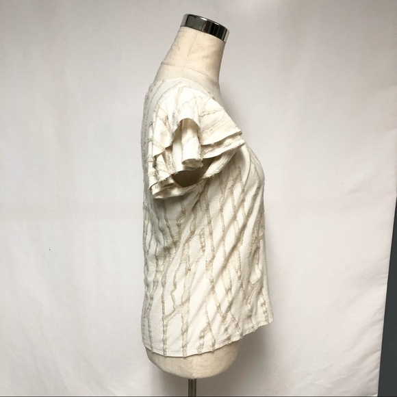 Anthropologie Dolan Flutter Cap Sleeve Top Sz S - Picture 6 of 12